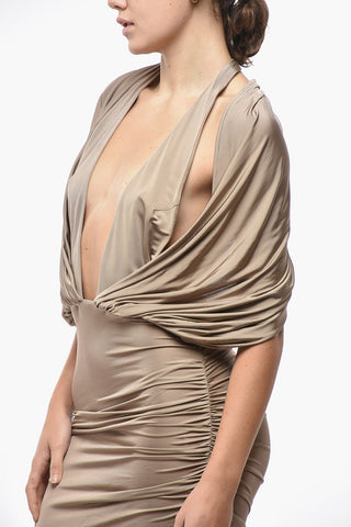 Drapiertes Minikleid mit Cape-Detail