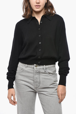 SPORTMAX Wool SPORT Cardigan with Eco-fur Collar