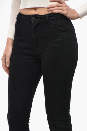 Cropped-Fit-Jeans mit Patchwork-Effekt
