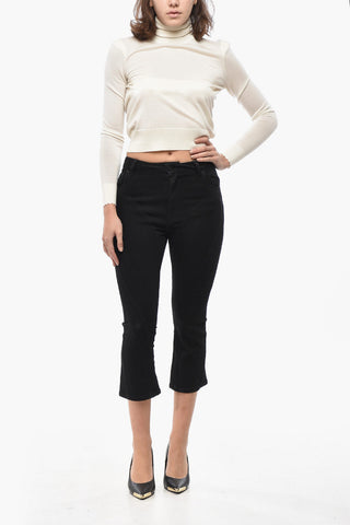 Cropped-Fit-Jeans mit Patchwork-Effekt