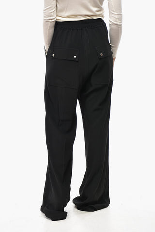 PORTERVILLE Wide Leg Pants with Elastic Waistband and Drawstring
