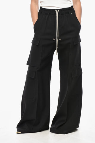 PORTERVILLE Wool Cargo Pants with Extra Wide Leg