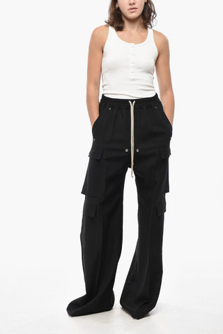 PORTERVILLE Wool Cargo Pants with Extra Wide Leg