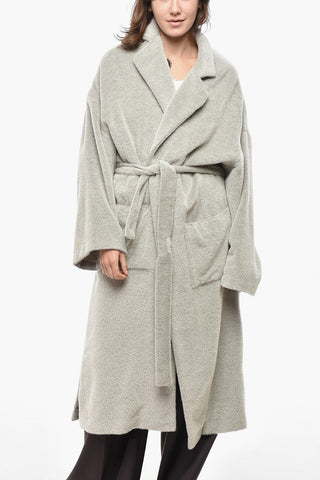 모헤어 랩 코트, 벨트 포함