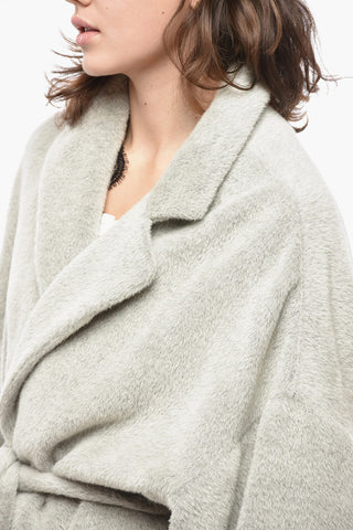 모헤어 랩 코트, 벨트 포함