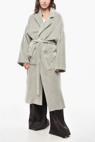 모헤어 랩 코트, 벨트 포함