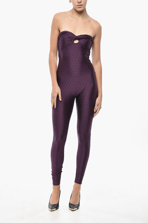 Trägerloser Jumpsuit mit Strass