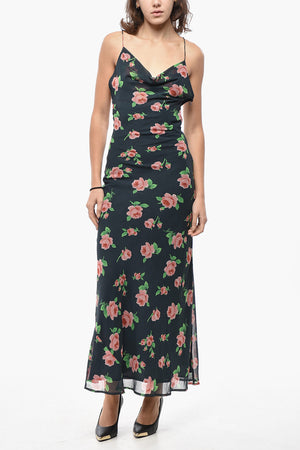 Slip Dress in Chiffon Motivo Floreale