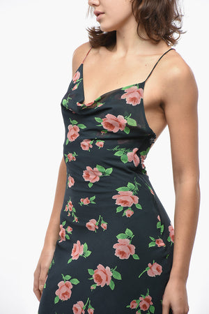 Slip Dress in Chiffon Motivo Floreale