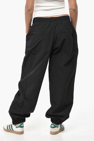 Lined Nylon Trousers with Ankle Zip