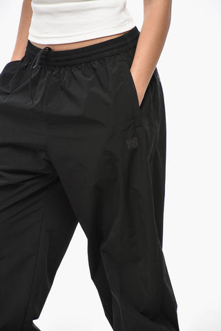 Lined Nylon Trousers with Ankle Zip