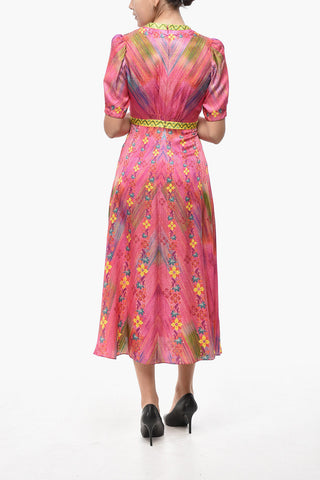 Vestito Midi TABITHA in Seta con Motivo Floreale