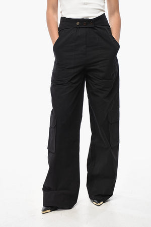 Pantaloni Casual SARAH in Cotone con Bottoni