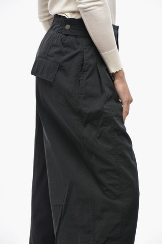 Pantaloni a 2 Pince in Misto Cotone con Polsino