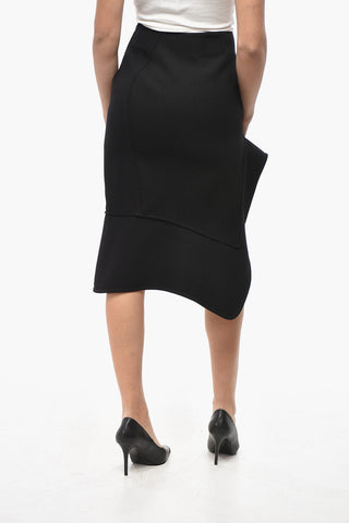 Gonna Midi STRUCTURED in Lana con Spacco Laterale