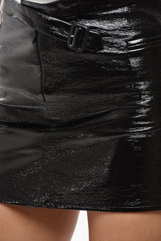 Minigonna in Vinile con Cout-out