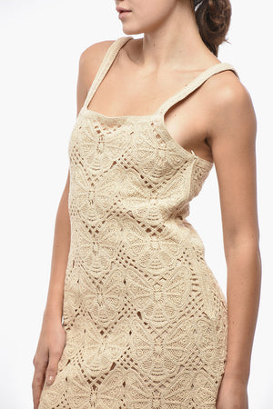 Slip Dress in Misto Cotone Crochet