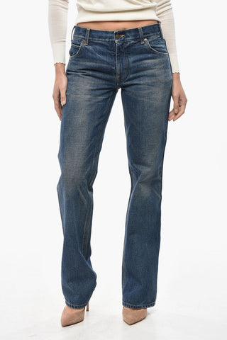 Ausgestellte Jeans Mit Mittlerer Bundhöhe 22cm