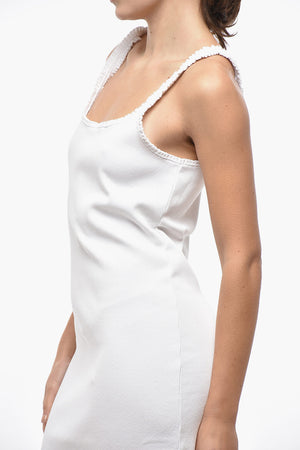 Ribbed Stretch Cotton Tank Dress