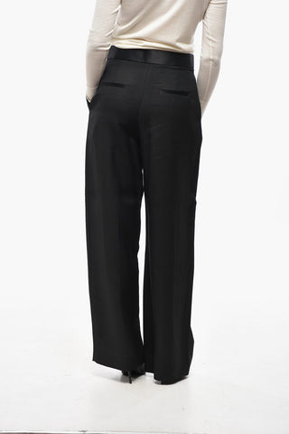 Pantaloni Palazzo ad 1 Pince con Zip Frontale