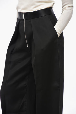 Pantaloni Palazzo ad 1 Pince con Zip Frontale