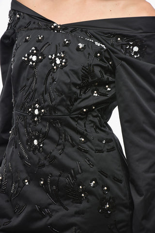 Off-Shoulder Minidress 80'S PROM embellished with Sequins