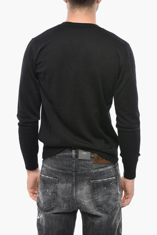 Virgin Wool Crewneck Sweater LEAF