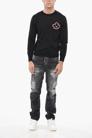 Virgin Wool Crewneck Sweater LEAF