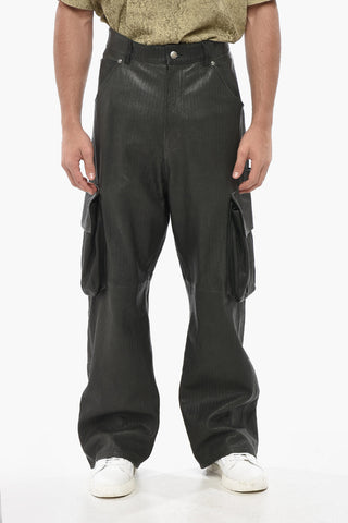 Cargohose aus geflochtenem Leder