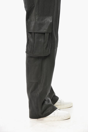 Cargohose aus geflochtenem Leder