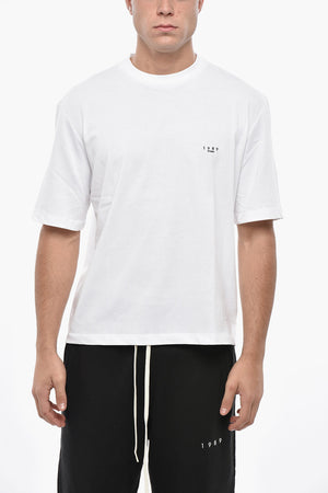 Cotton Crew-Neck T-Shirt with Embroidered Logo