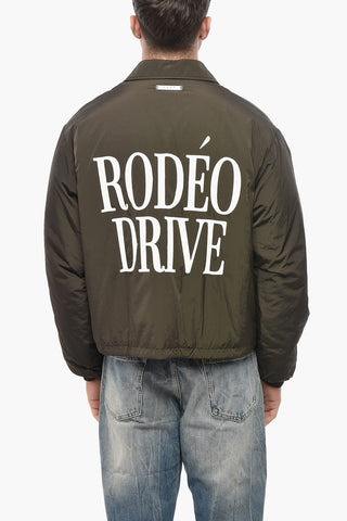 Giubbotto RODEO in Tinta Unita con Stampa a Contrasto