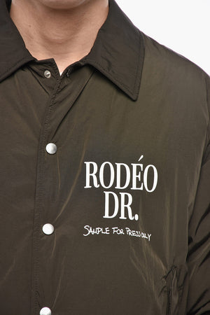 Giubbotto RODEO in Tinta Unita con Stampa a Contrasto