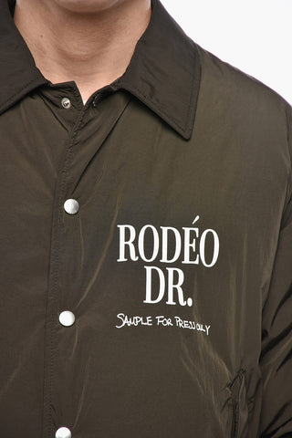 Giubbotto RODEO in Tinta Unita con Stampa a Contrasto