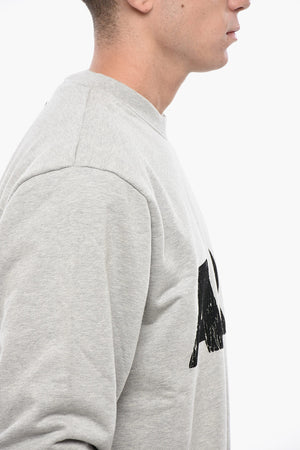 Crewneck Sweatshirt ART with Flocked Print