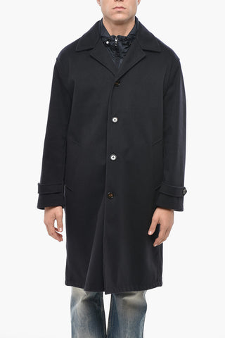 Cashmere Blend Straight-Fit Coat with Welt Pockets
