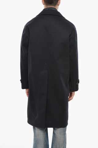 Cashmere Blend Straight-Fit Coat with Welt Pockets
