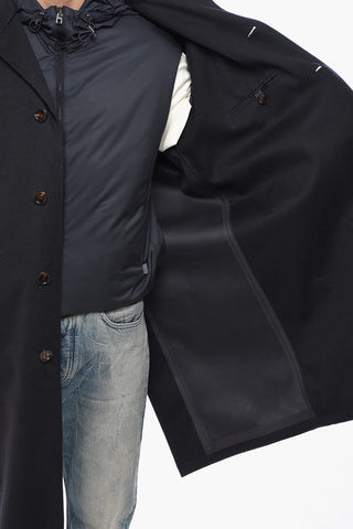 Cashmere Blend Straight-Fit Coat with Welt Pockets