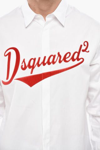 Dropped-Shoulder Shirt COLLEGE with Flocked Logo