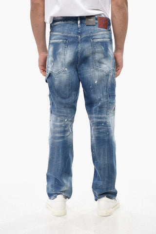 Jeans Cargo Loose Fit in Denim Delavè 23cm