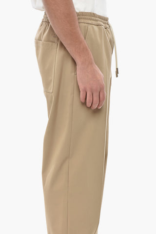 코튼 혼방 팬츠 밴딩 허리