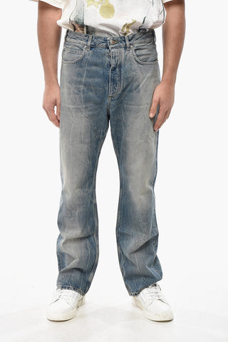 Jeans OSAKA a Gamba Dritta Effetto Whiskering 23cm