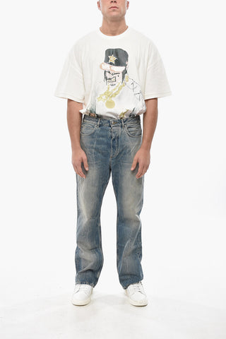 Jeans OSAKA a Gamba Dritta Effetto Whiskering 23cm