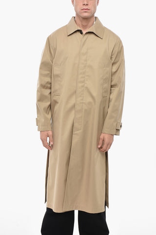 Trenchcoat uni mit verdeckter Knopfleiste