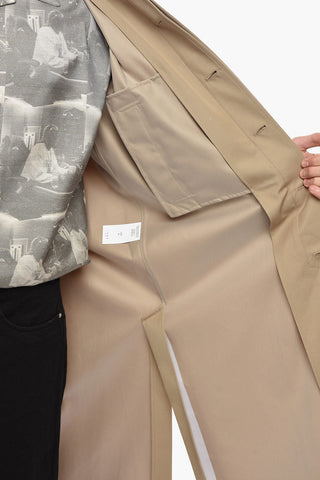 Trenchcoat uni mit verdeckter Knopfleiste