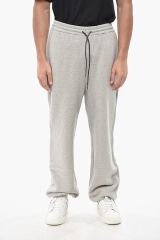 Baumwollfleece-Joggers mit gesticktem Logo und Bündchen