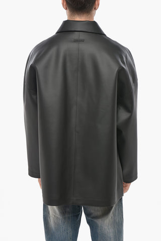 Einfarbige Windjacke mit Ton-in-Ton-Logo