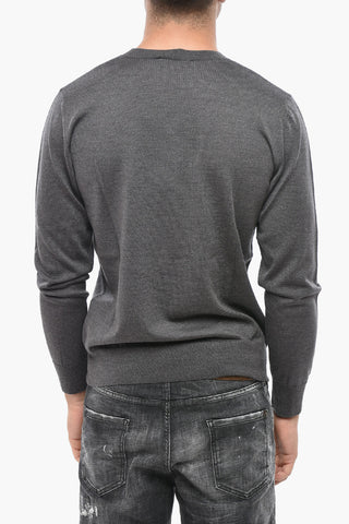 Virgin Wool Crewneck Sweater LEAF