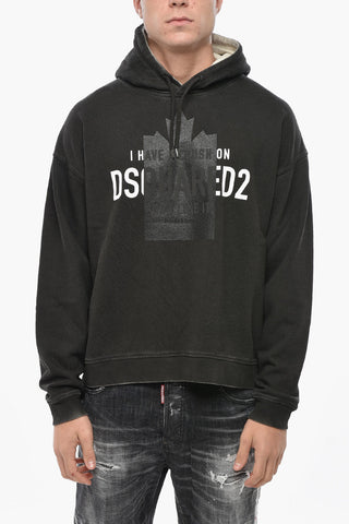 Relaxed-Fit Hoodie CRUSH With Embossed Print
