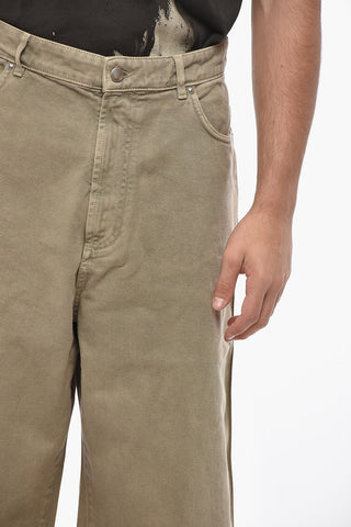 Jeans CHICAGO a Gamba Ampia con Patch in Suede 28cm